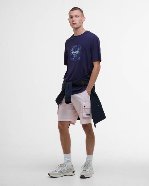 Barbour Blue Camo Ikat T-Shirt for men