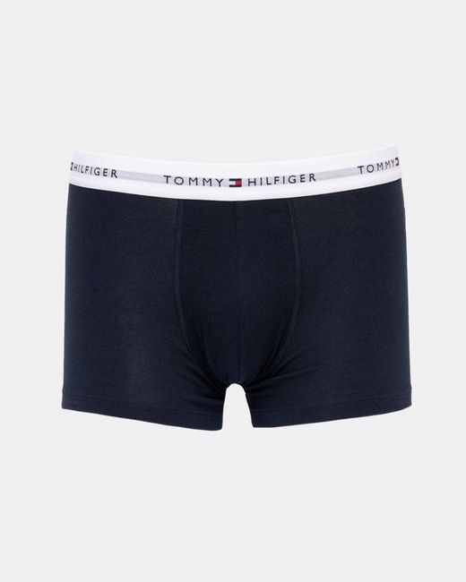 Tommy Hilfiger Blue 3 Pack Colour Waistband Trunks for men