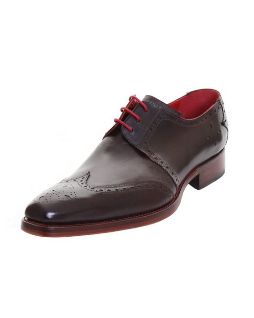 Jeffery West Brown Dexter Bay Gibson Wing Tip Mens Shoe for men