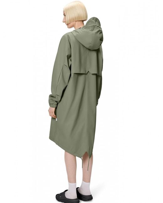 Rains Green Fishtail Parka