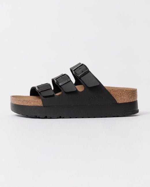 Birkenstock Black Papillio Florida Iii Vegan Platform Sandals