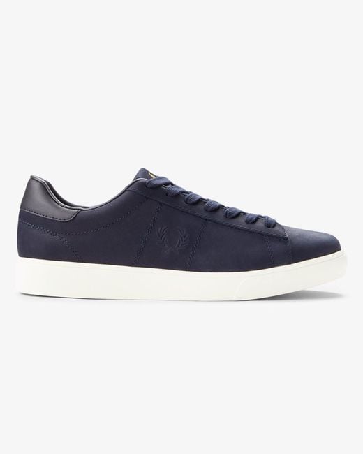 Fred Perry Blue Spencer Nubuck Trainers for men