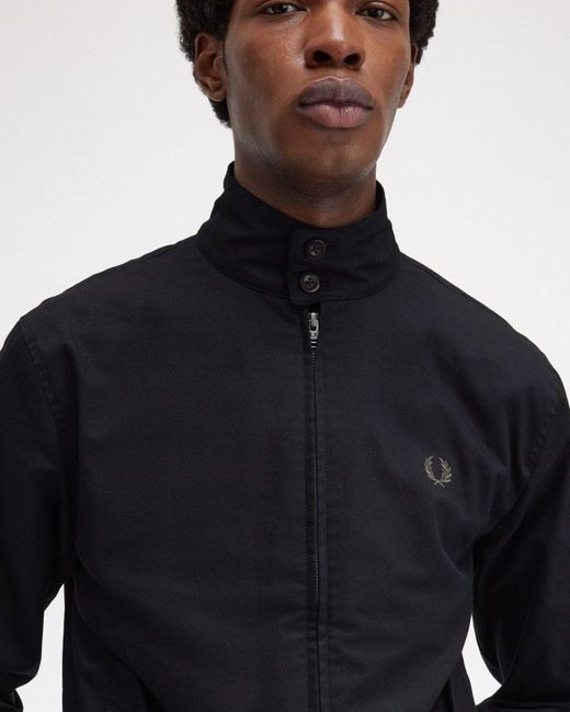 Fred Perry Black Harrington Jacket for men