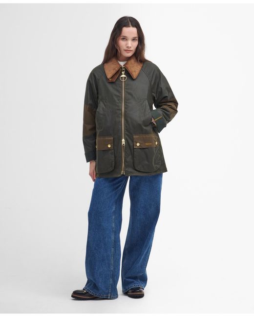 Barbour Gray Allerston Wax Jacket Colour: Archive/Beech/Ancient
