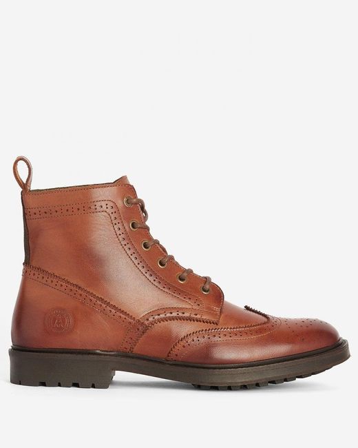 Barbour Brown West Brogue Boots for men