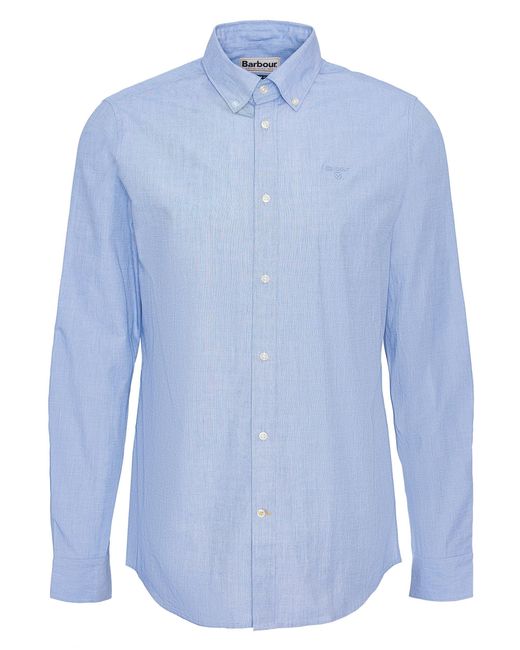 Barbour Blue Crest Poplin Long Sleeve Tailored Shirt for men