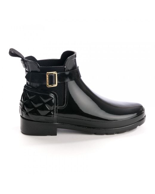 women's refined slim fit quilted gloss chelsea boots