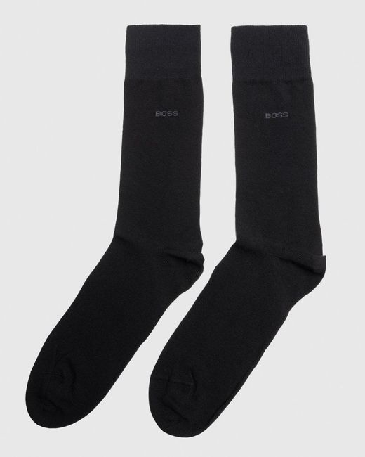 Boss Black 5 Pack Regular Length Uni Color Combed Cotton Socks for men