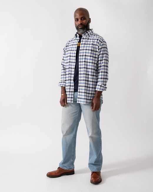 Gant Blue Regular Fit Oxford Check Shirt for men