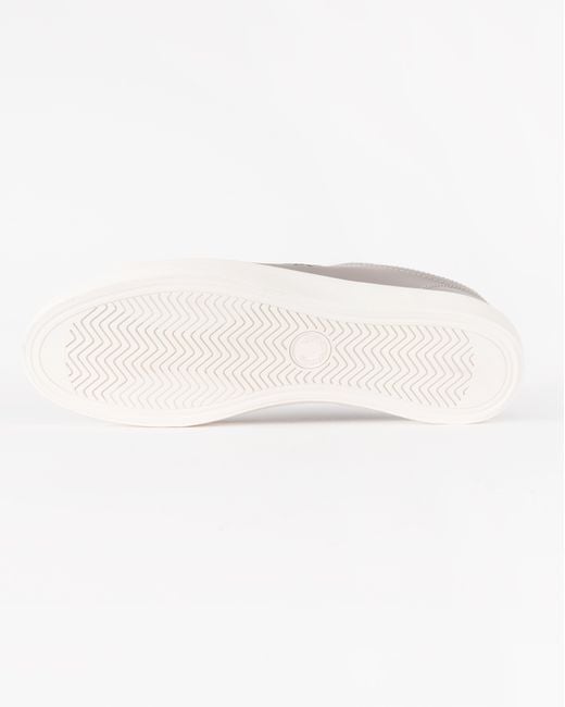 Fred Perry Gray Baseline Leather Trainers for men