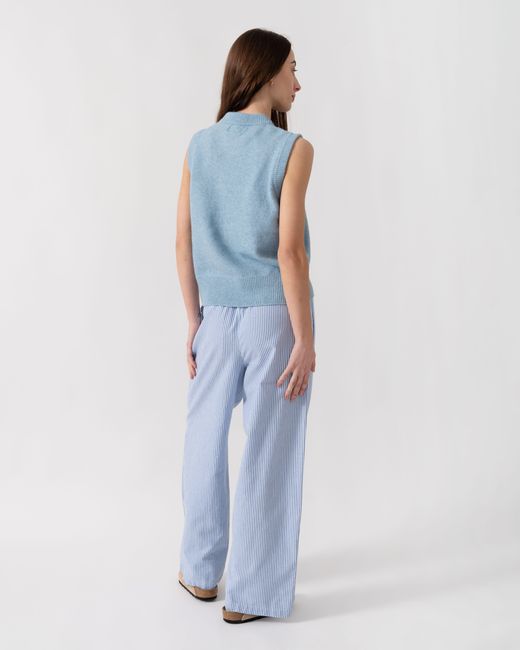 Joules Blue Holly Crew Neck Knit Tank Top