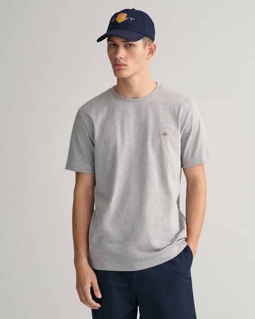 Gant Gray Archive Hied Reguar Fit Hort Eeve T-hirt for men