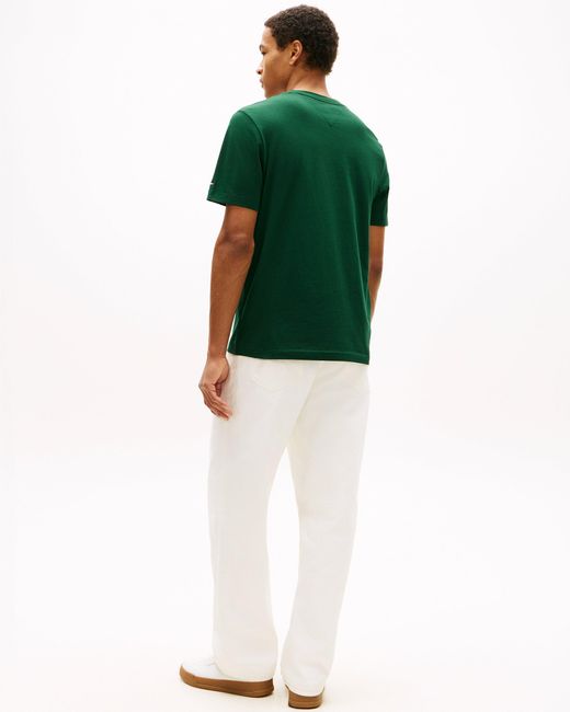 Tommy Hilfiger Green Brand Love Mono Stack T-Shirt for men
