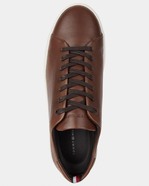 Tommy Hilfiger Brown Premium Heritage Cupsole Trainers for men