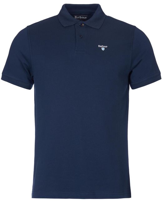 Barbour Blue Sports Polo Shirt Size: L for men