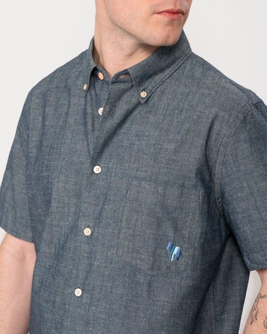 Paul Smith Gray Ps Regular Fit Short Sleeve Bs Zebra Shirt Size: L for men