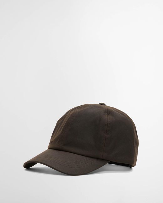 Barbour Black Wax Sports Cap for men