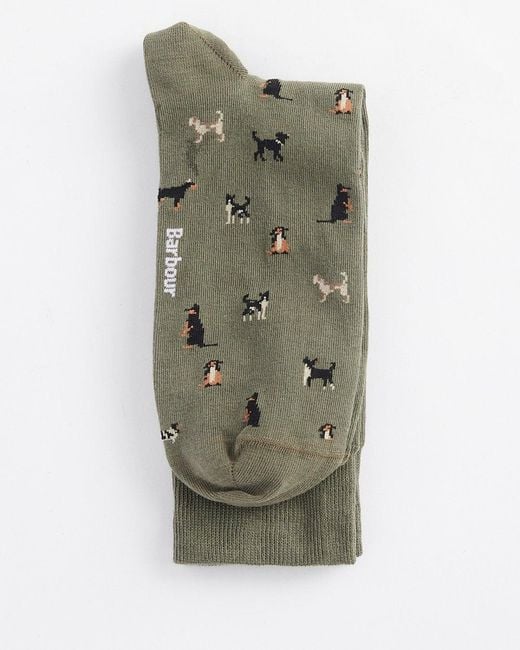 Barbour Green Mavin Pheasant Socks for men