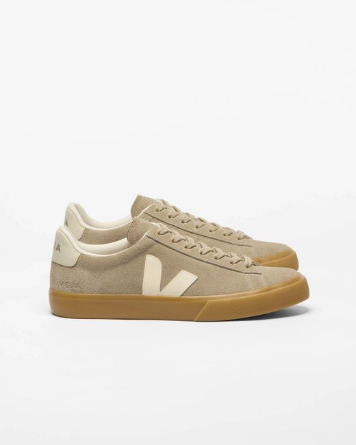 Veja White Campo Suede Trainers