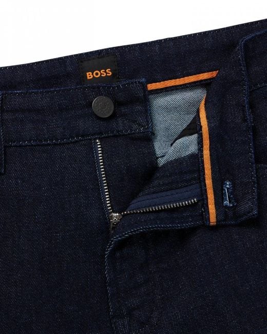 Boss Re.maine Regular Fit Dark Blue Comfort-stretch Denim Jeans Nos for men