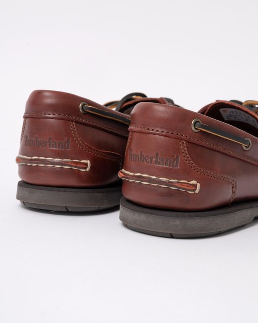 Timberland Brown Classic 2-Eye Leather Boat Shoe for men