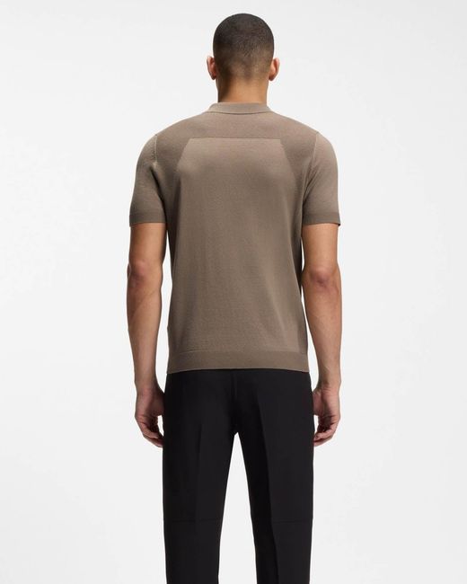 Boss Gray Momentum-Lite Short Sleeve Polo Shirt for men