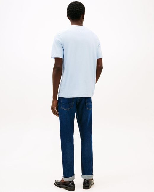 Tommy Hilfiger Blue Essential Seasonal Regular Fit Solid T-Shirt for men