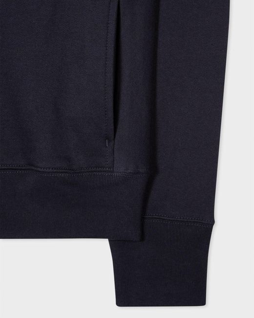 Paul Smith Blue Ps Reg Fit Zip Hoodie With Zebra Logo for men