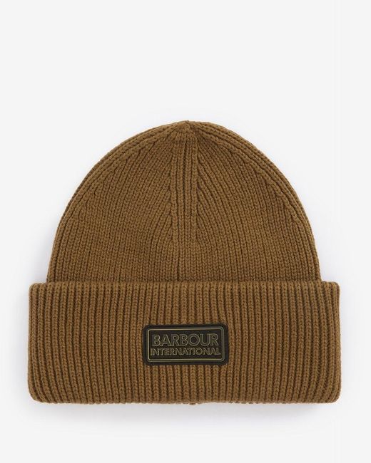 Barbour Brown Flex Beanie Colour: Military for men