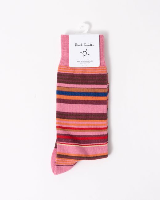 Paul Smith Red Niam Stripe Socks for men