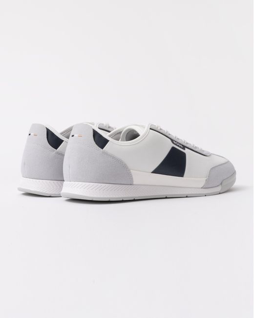 Boss Metallic Nitan Low-Top Trainers With Structured Trims for men