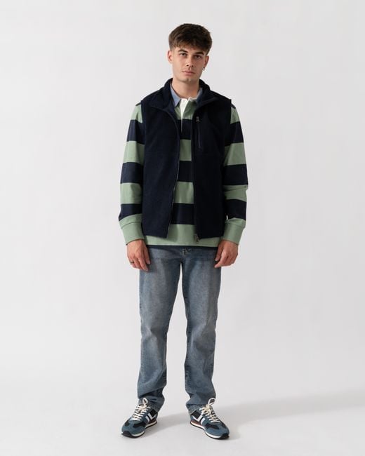 Gant Blue Fleece Gilet for men