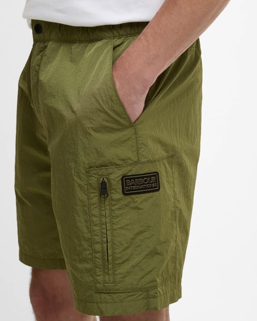 Barbour Green Inline Shorts for men