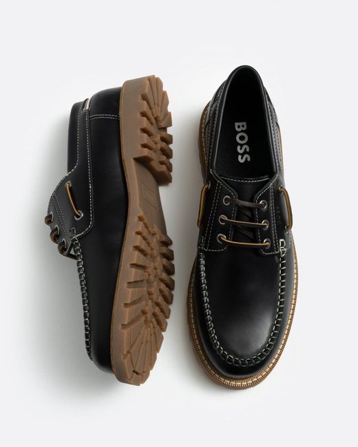 Boss Black Tirian Boat Shoes for men