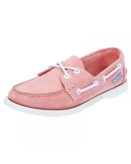 Sebago Pink Docksides Ladies Boat Shoe