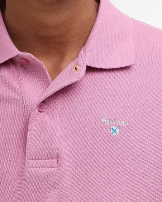 Barbour Red Sports Polo Shirt for men