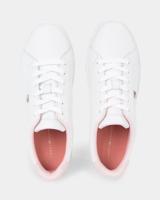 Tommy Hilfiger White Flag Court Trainers
