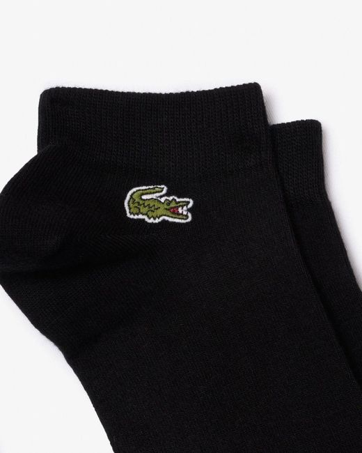 Lacoste Black 3-Pack Trainers Socks for men