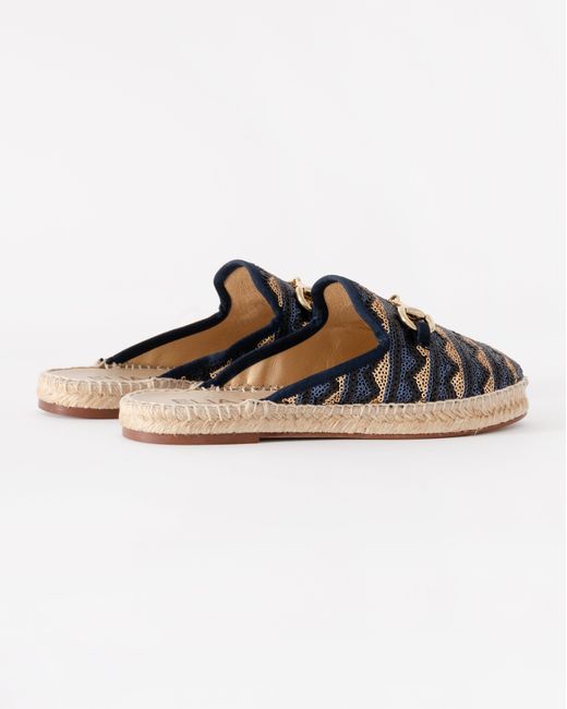 Elia B Blue Gabby Espadrille Slide