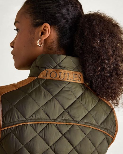 Joules Brown Braemar Luxe Quilted Gilet