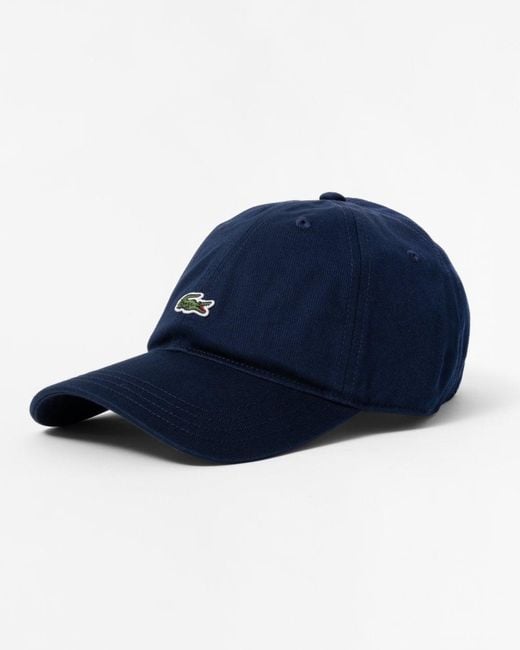 Lacoste Blue Organic Cotton Twill Cap 166 for men