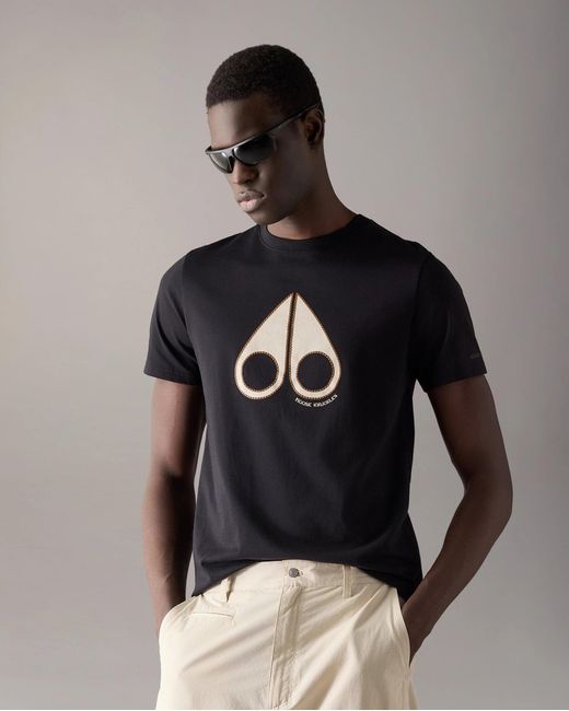 Moose Knuckles Black Tandem T-Shirt for men