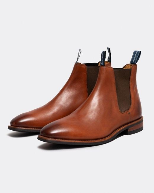 Oliver Sweeney Brown Lochside Calf Leather Chelsea Boots for men