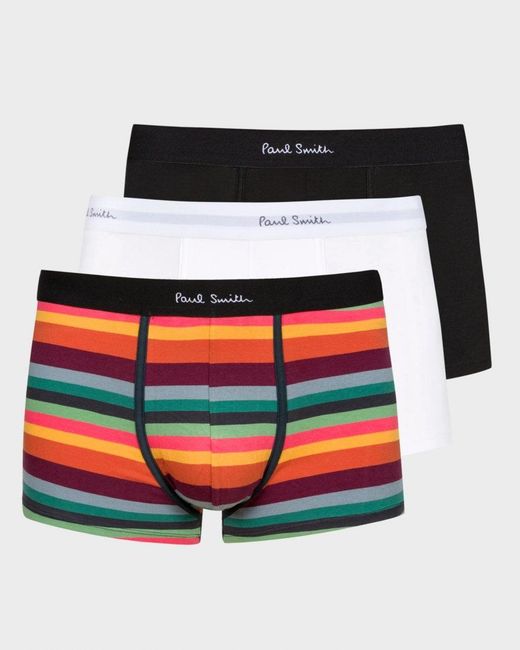 Paul Smith Black 3-Pack Artist Stripe Boxer Briefs for men