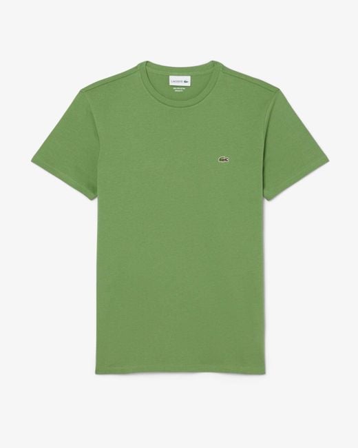 Lacoste Green Crew Neck Pima Cotton Jersey T-Shirt for men