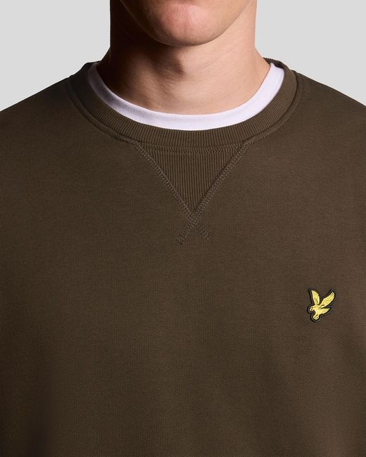 Lyle & Scott Brown Cotton Crew Neck Sweatshirt for men