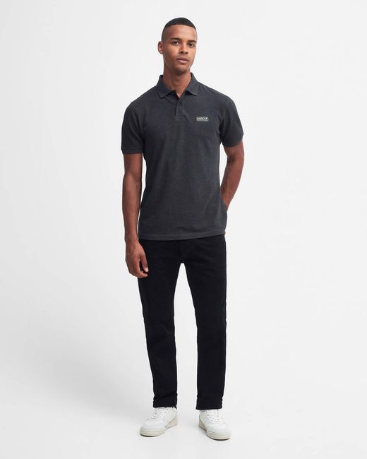 Barbour Blue Essential Short Sleeve Polo for men
