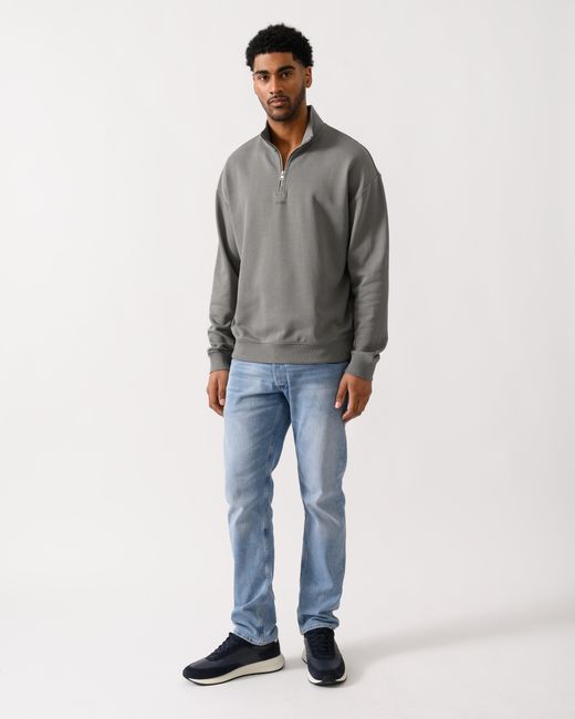 HUGO Gray Durty244 1/4 Zip Sweatshirt for men