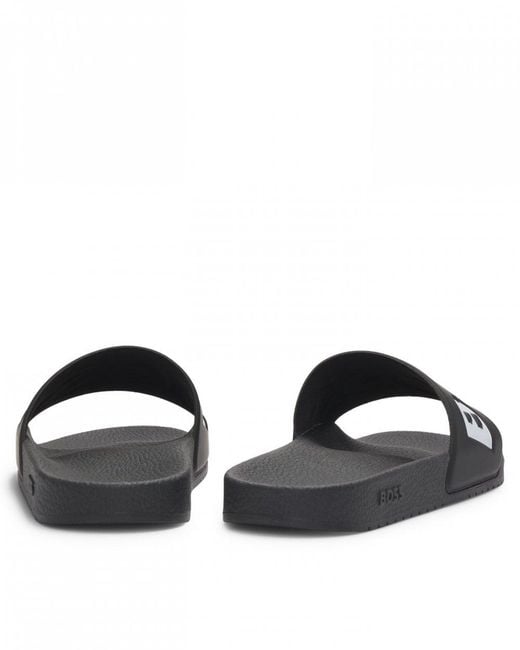 Boss Black Aryeh Italian-Made Slides With Large Logo Detail for men