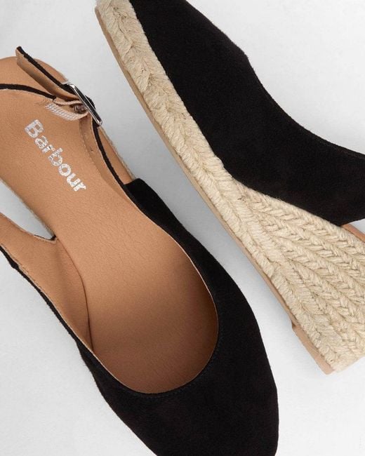 Barbour Natural Hazel Suede Espadrilles